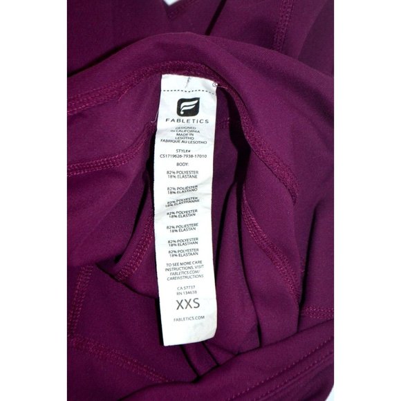 FABLETICS Women's Mid Rise PureLuxe Capri Leggings SIZE XXS Purple‎ - Picture 5 of 5